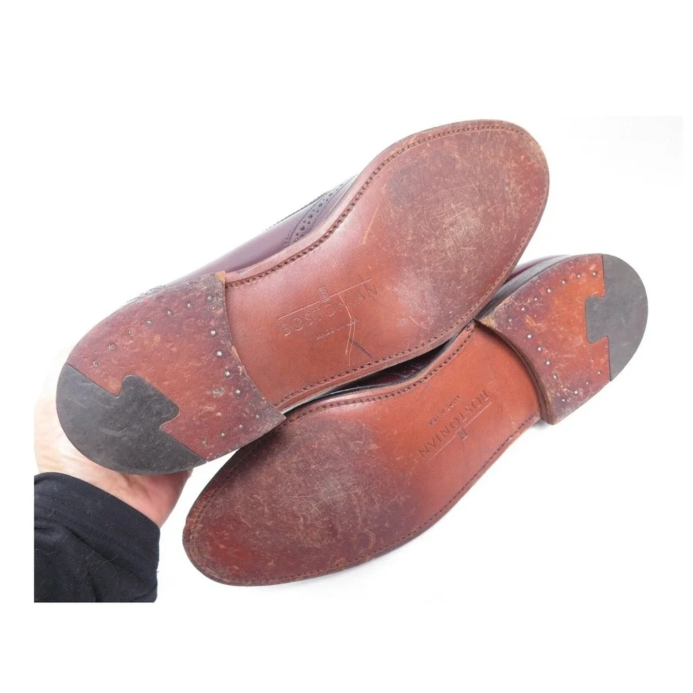Bostonian Mens Burgundy Tassel Wingtip Loafer‎ Dress Shoes Sz 10